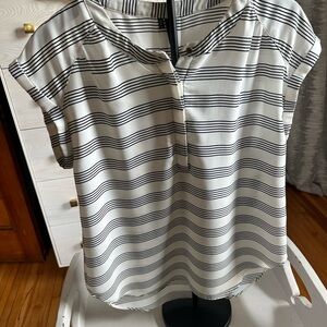 Maurices Black and White Striped Blouse